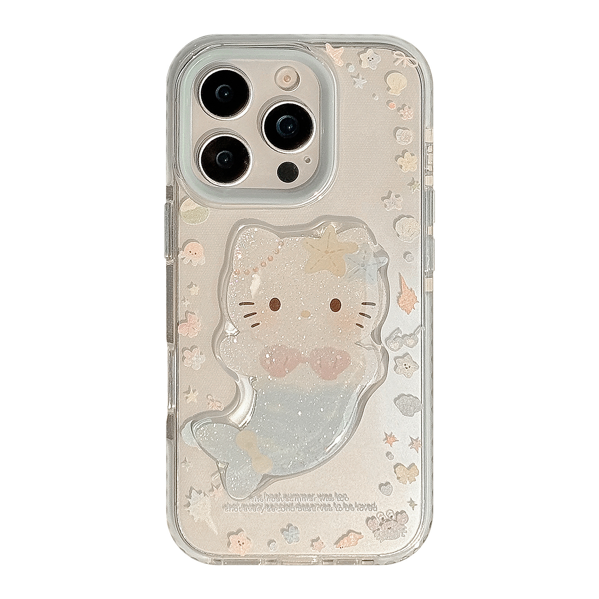 Seaside Cartoon Phone Case With A Mermaid Stand