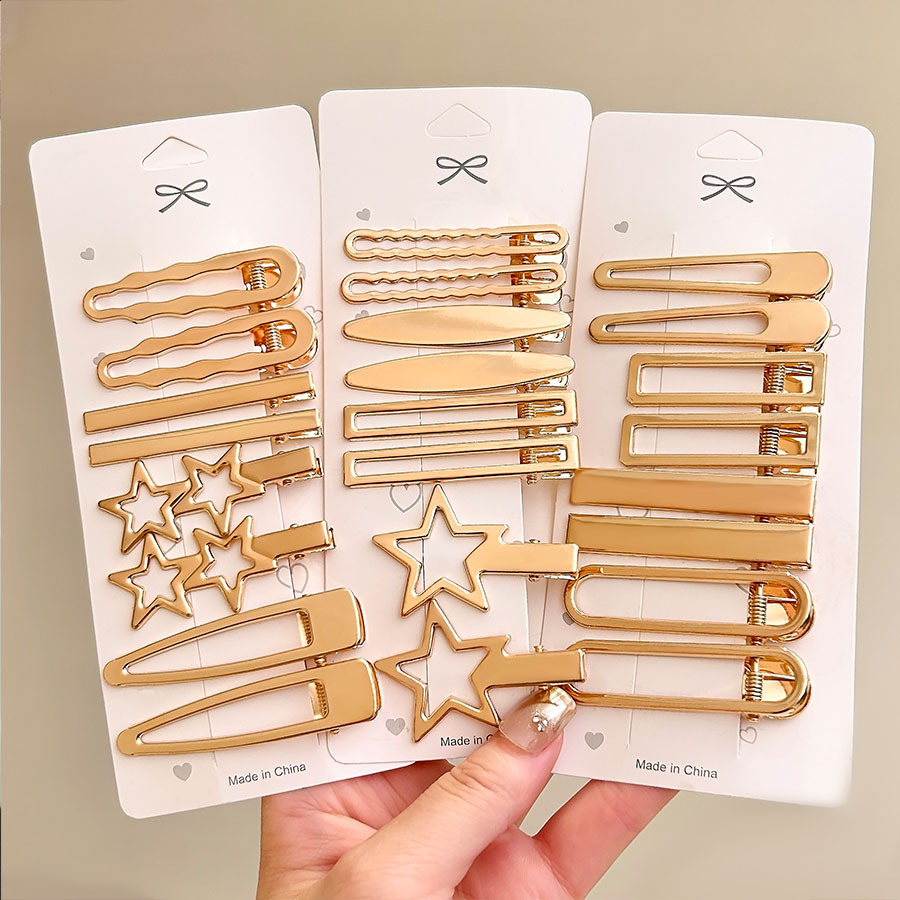 24-piece Cold-Style Set Heart-Shaped Rhinestone Letter Duckbill Hair Clips