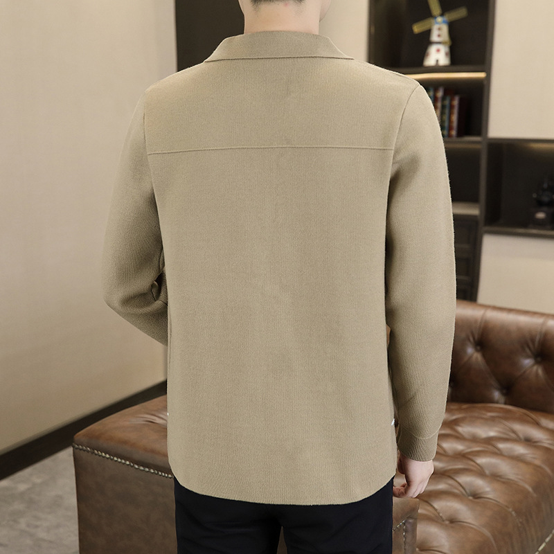 Men's Casual Knitted Slim-Fit Sweater Coat