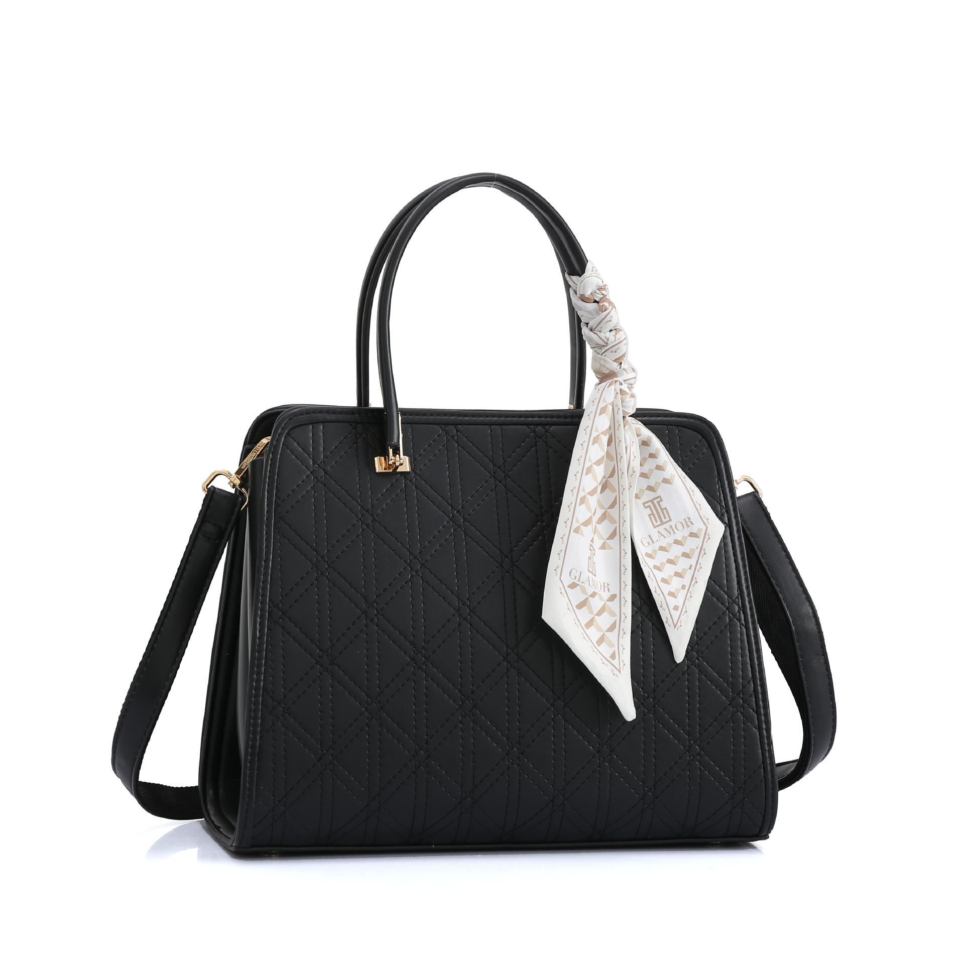 Sac a main a bandouliere et motif rhombique pour femme - Design de niche