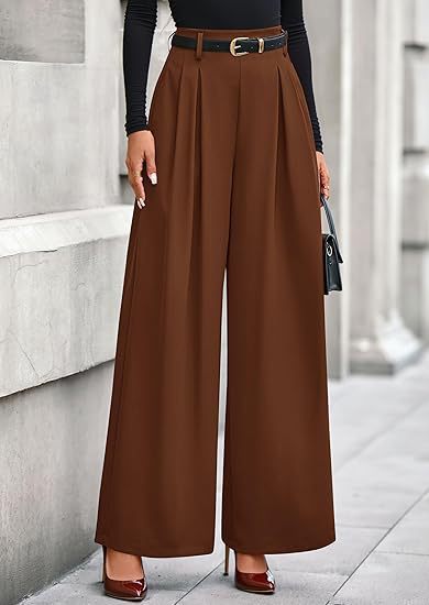Women's drape pants – apricot colorway soft feminine spring look