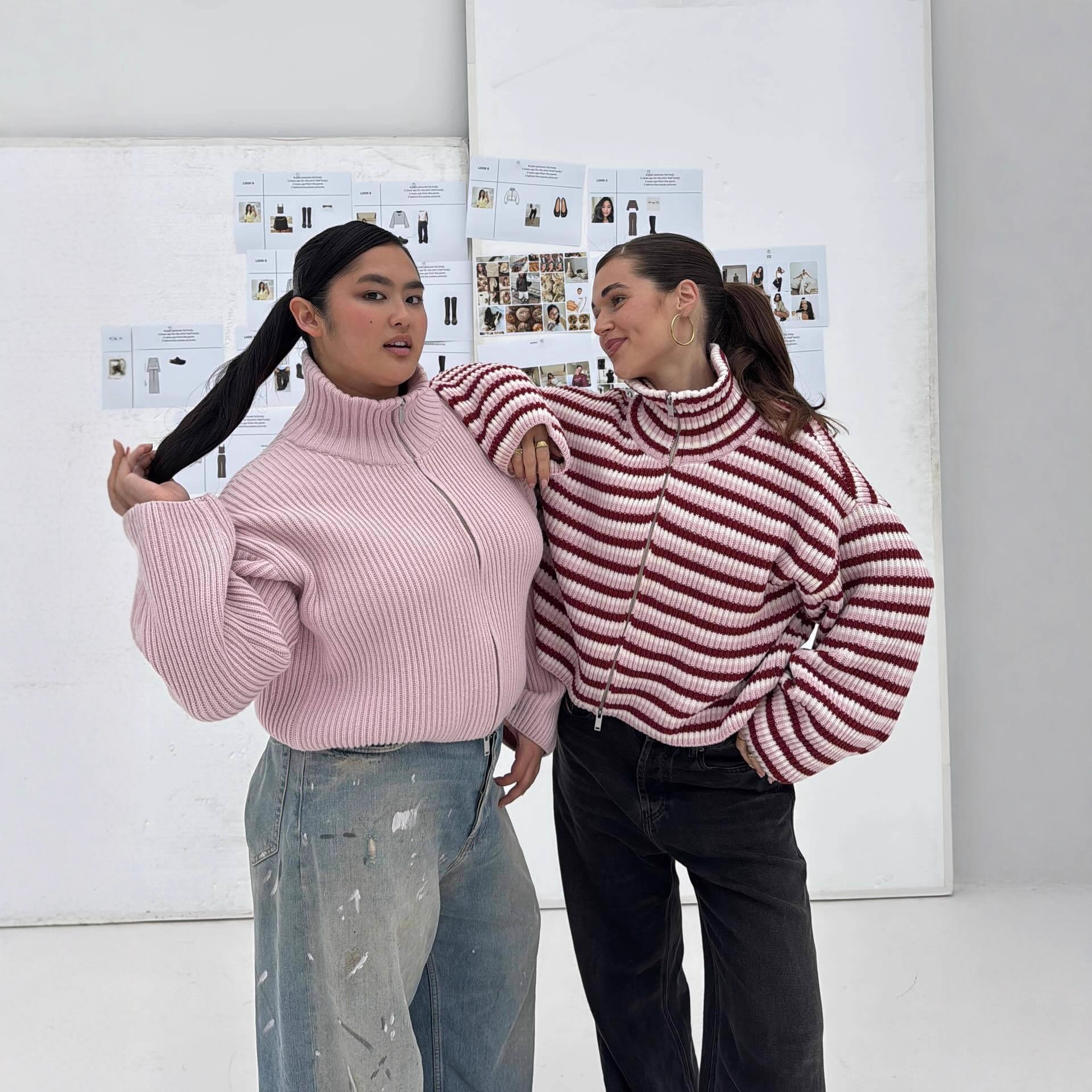 Womens Round-Neck Sweater Coat For Autumn And Winter Warm And Casual