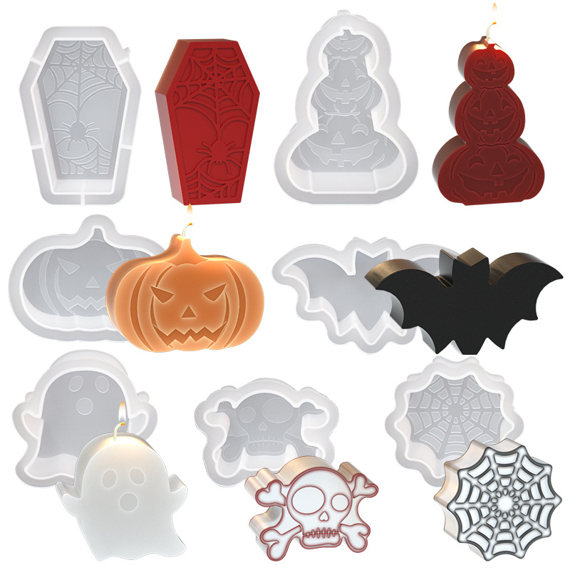 Halloween candle mould ghost pumpkin (promotion 4146)