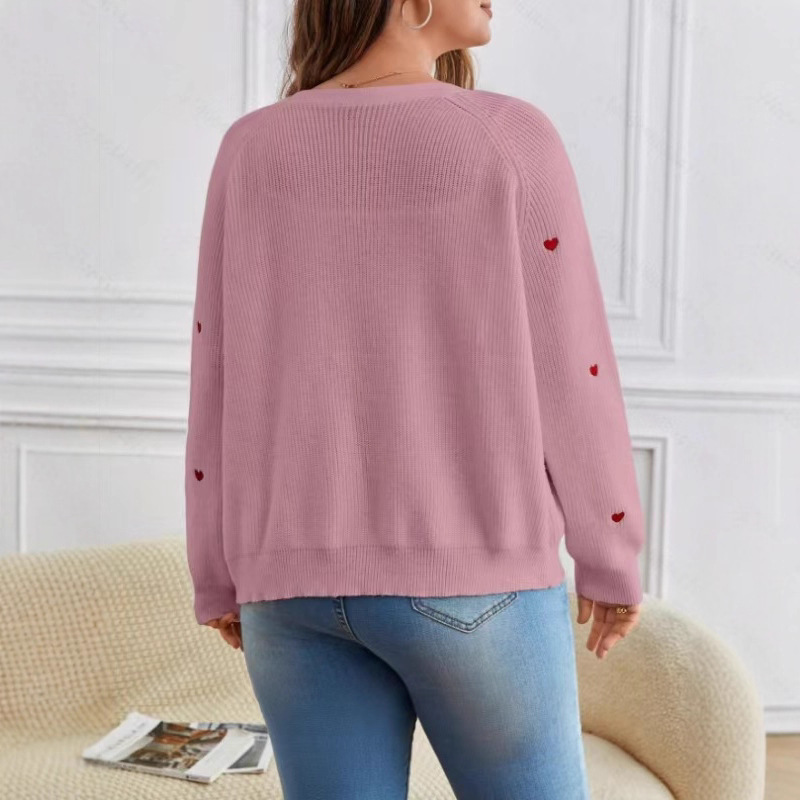European And American Autumn And Winter Single-breasted V-neck Sweater Cardigan Women