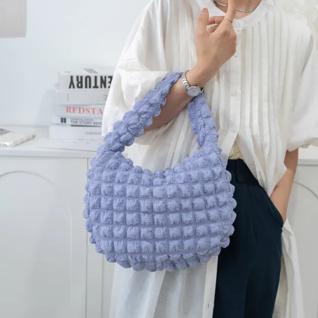 Women's Fashionable Cloud Pleated Shoulder Bag Purple - Shop at LoveMi