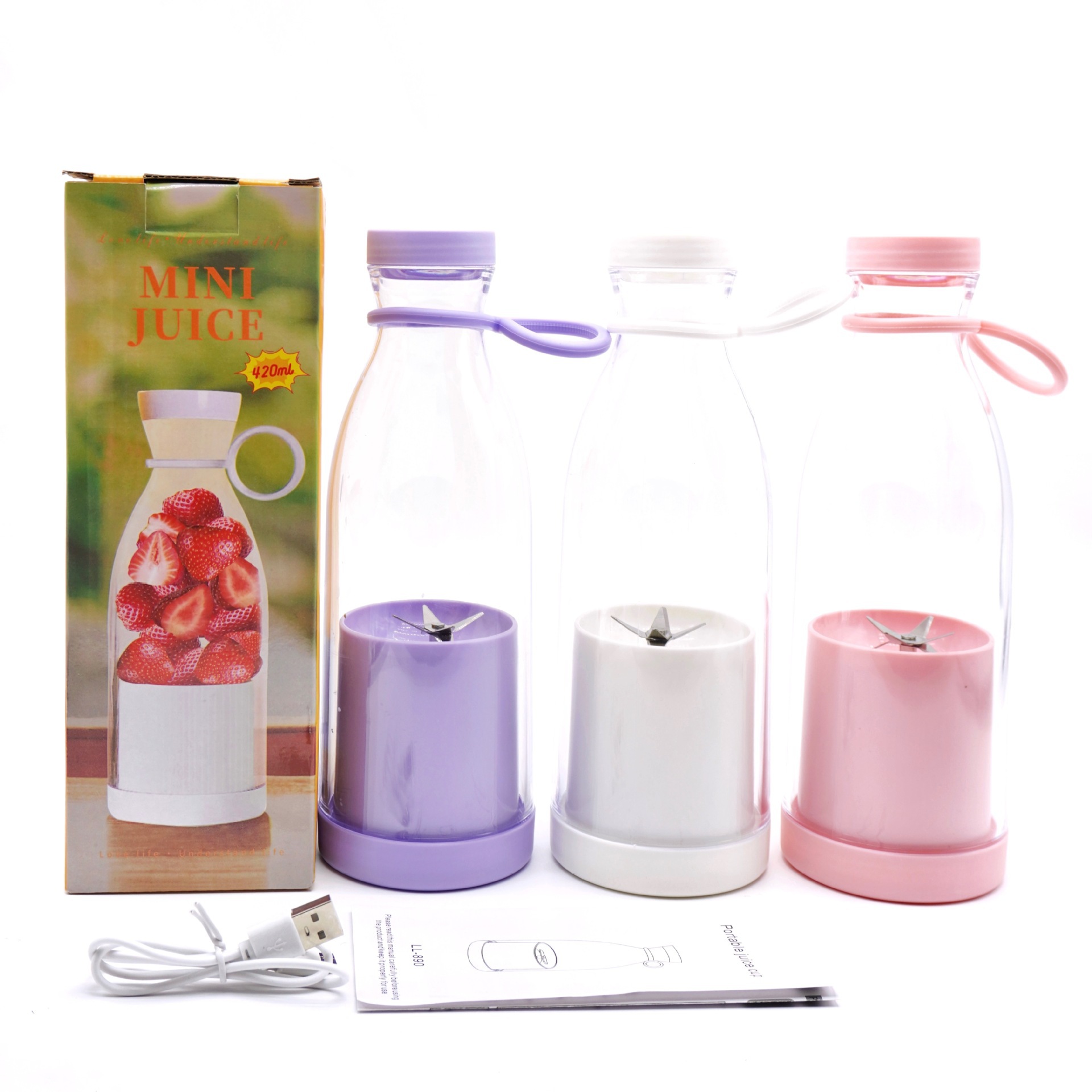 Electric USB Wine Bottle Juicer Cup 6-leaf Cutter Head Household — foto 13