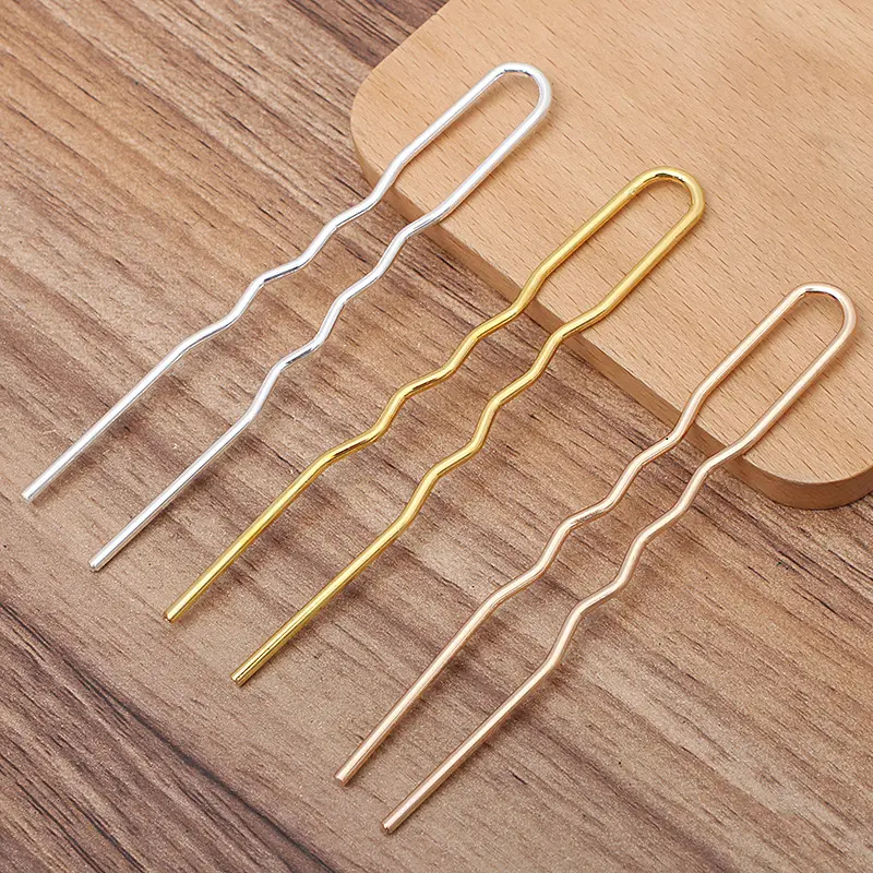 Thick Corrugated U Fork Hair Clasp Diy