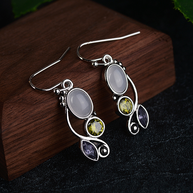 Copper Moonstone Color Zircon Earrings