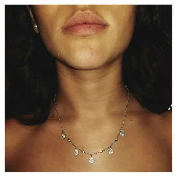 925 Silver Water Drop Niche Design Necklace