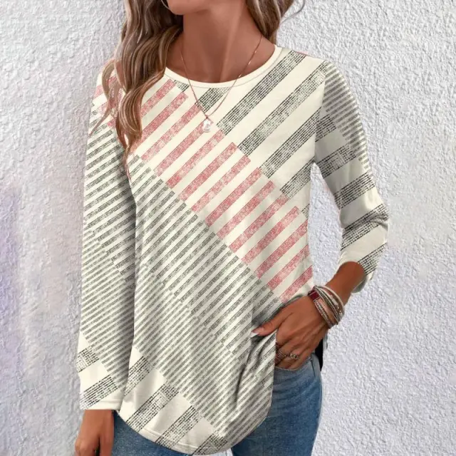 Print European And American Printed Complex Long Sleeve 4Style S - Shop at LoveMi
