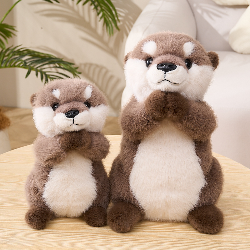 Plush Wish-Granting Otter Doll Lifelike And Cute Childrens Toy Claw Machine Prize