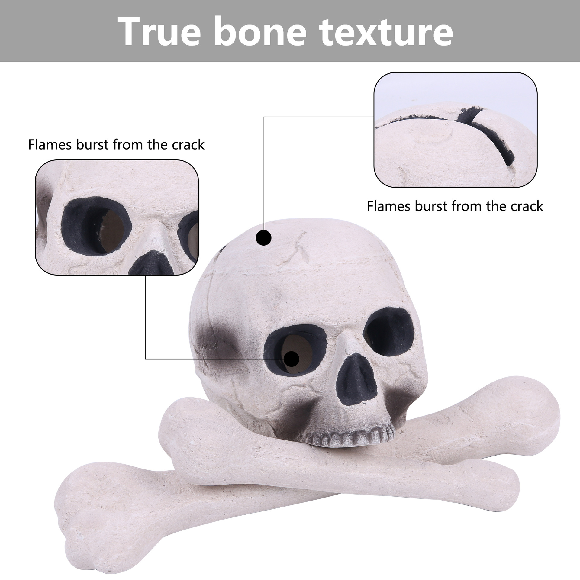 Title 4, Ceramic Skull Stove Barbecue Party Horror Decor...