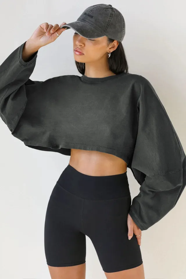 European And American Short Sports Bottoming Shirt T shirt Knitwear Gray - Shop at LoveMi