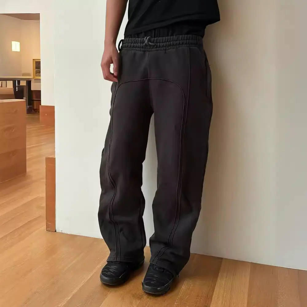 Men Stretch Rope Sweatpants Casual Trousers