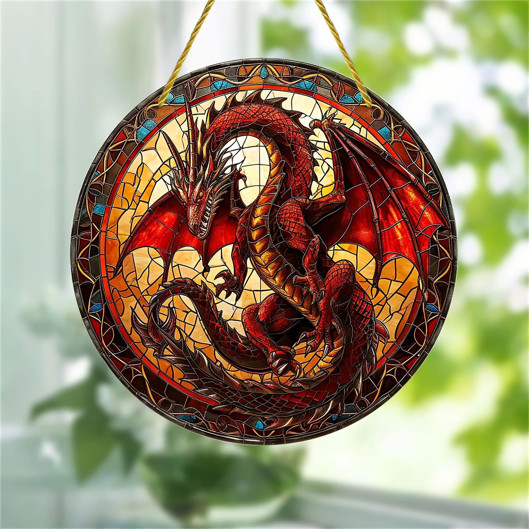 Title 12, Acrylic Dragon Japanese Catcher Glass Window Tr...