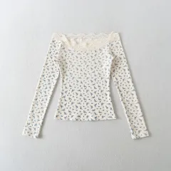 European And American Style Autumn Lace Patchwork Floral Long Sleeve - Floral - View 1