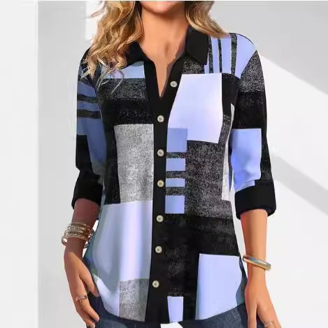 Women's 3D Printed Long-sleeved Shirt - Image 10