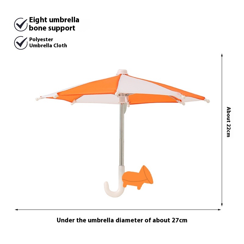 Orange White Toy Umbrella