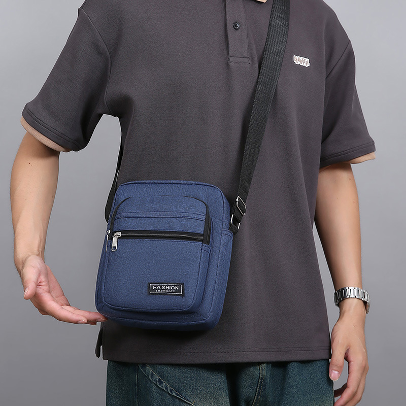 Korean-style Casual Multi-layered Large-capacity Single-shoulder Crossbody Bag For Men