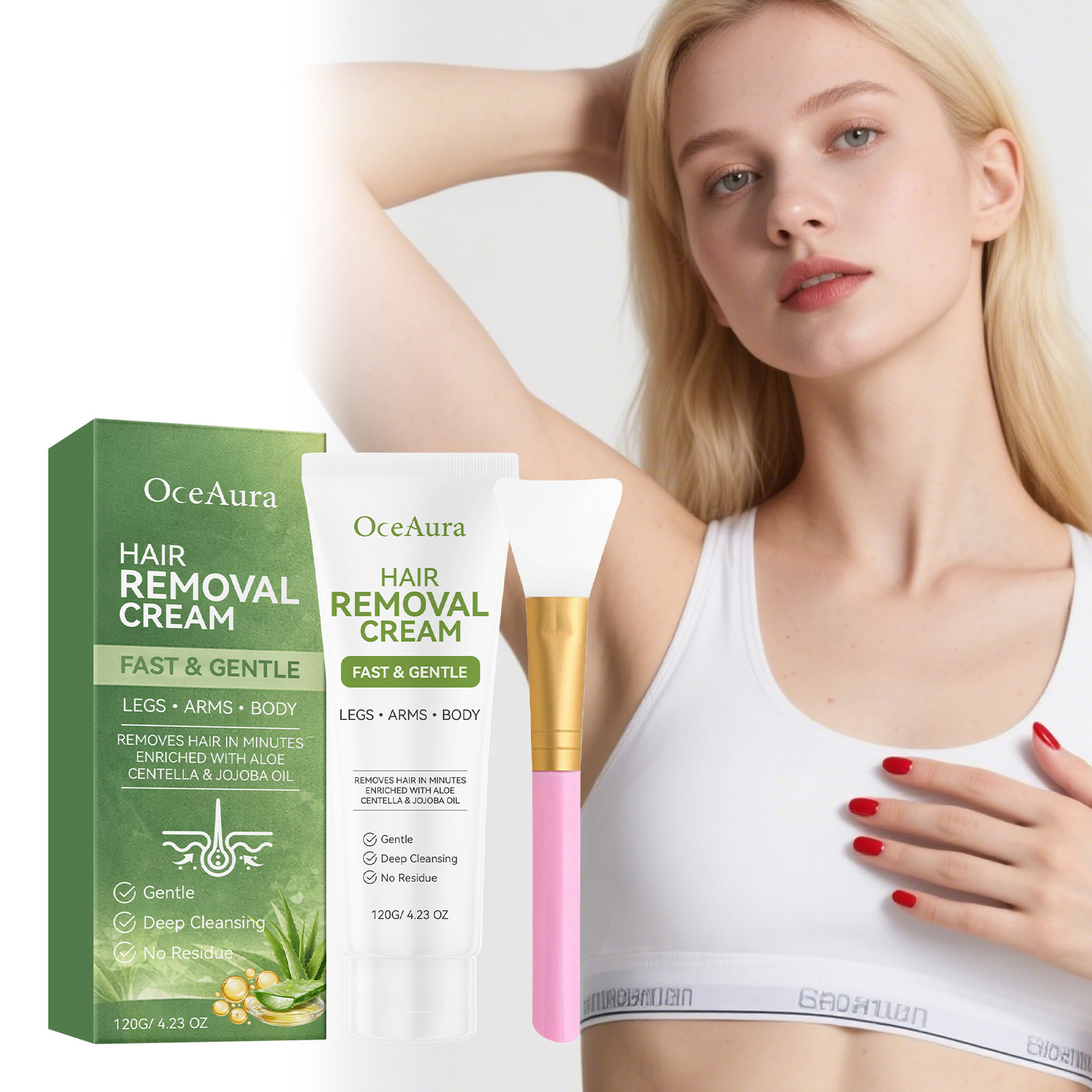 Smooth, Soft, And Comfortable Skincare Aloe Gentle Hair Removal Cream