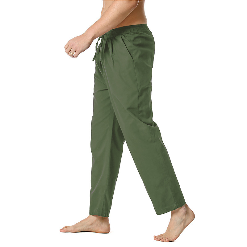 Non-stretch Cotton-linen Casual Regular-length Capri Pants For European And American Youth image 10