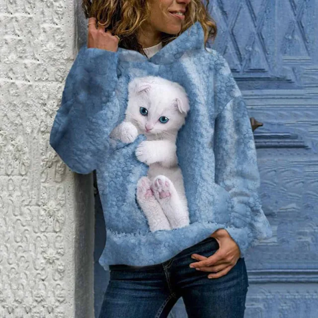 Women's Casual Cartoon Printed Hooded Sweatshirt Ynt2366 2Xl - Shop at LoveMi