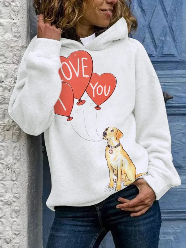 New Animal Print Hooded Women's Sweater Shk9N220811U L - Shop at LoveMi