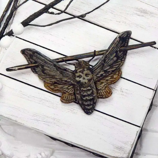 Women's Vintage Copper Skull Headband Handmade Jewelry Moth - Shop at LoveMi
