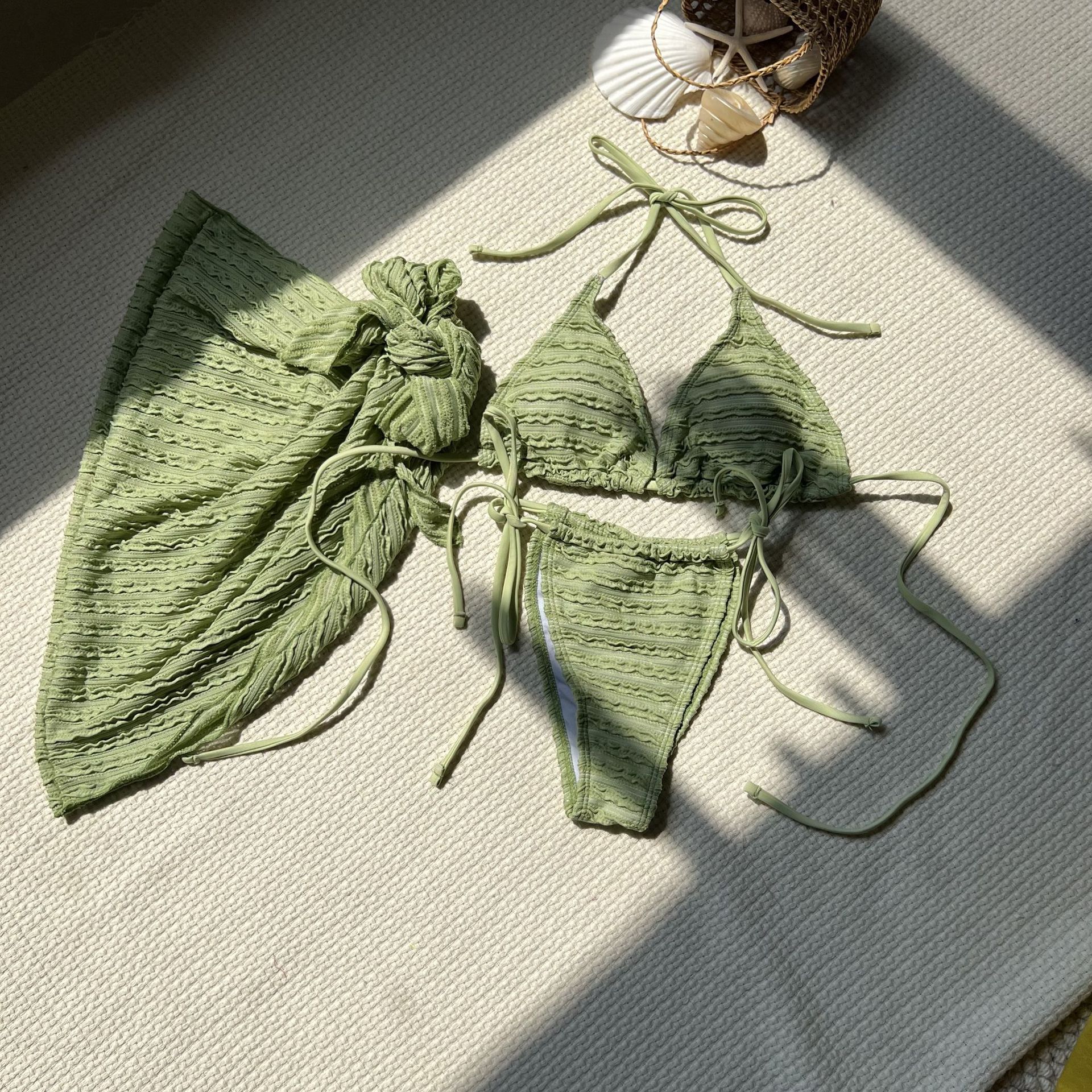 Fashionable Swimwear Bikini Three-piece Set For Women