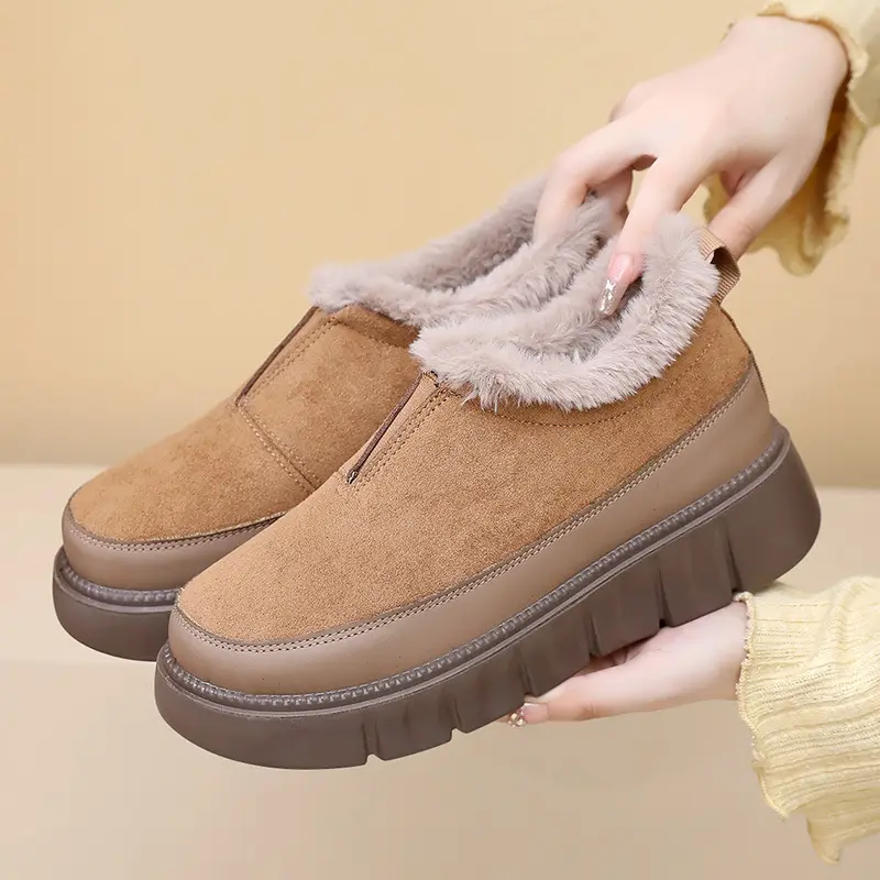 Womens Soft-soled Thickened Insulated Snow Boots