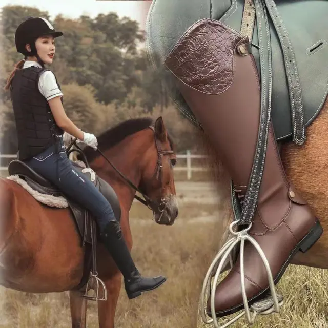 Autumn Winter Retro Below The Knee Irregular Riding Boots Brown - Shop at LoveMi