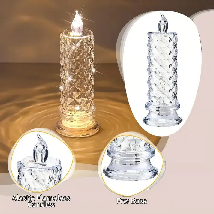 Rose Shadow LED Flameless Candle Light