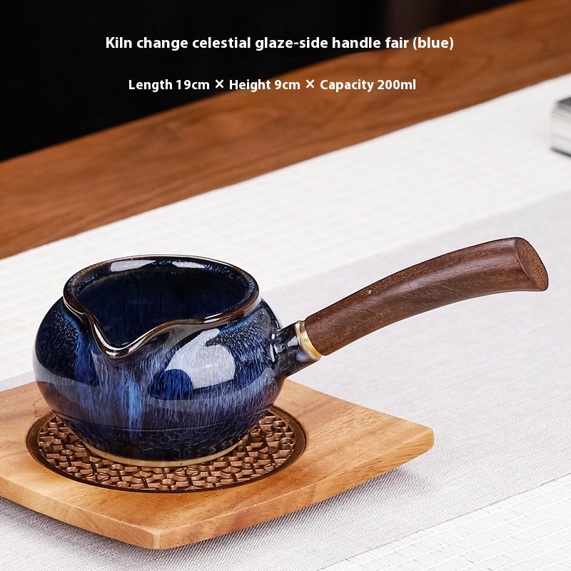 Wooden Handle Cup Blue