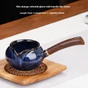 Wooden Handle Cup Blue