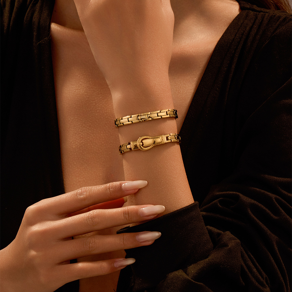 Womens Instagram-style Titanium Steel Safety Bracelet