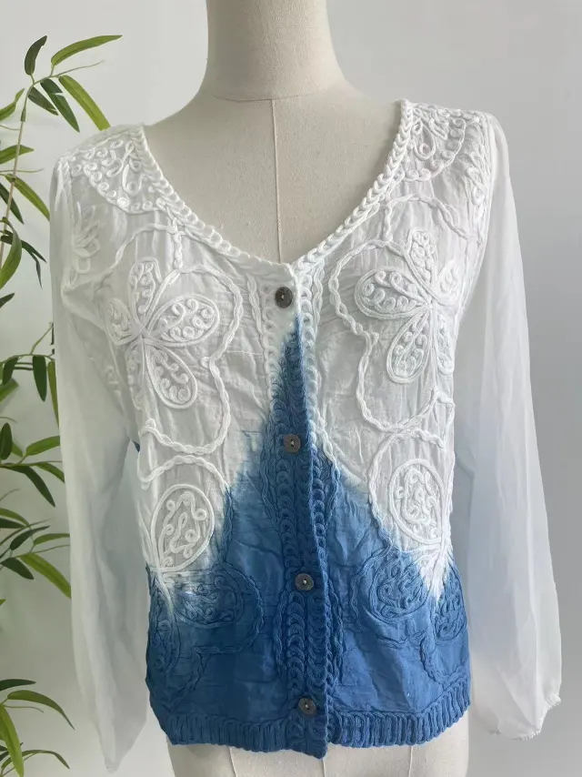 Ethnic Style Handmade Tie dyed Loose Small Outerwear Top 2 Style Free Size - Shop at LoveMi