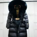 Black Black Fox Fur Collar