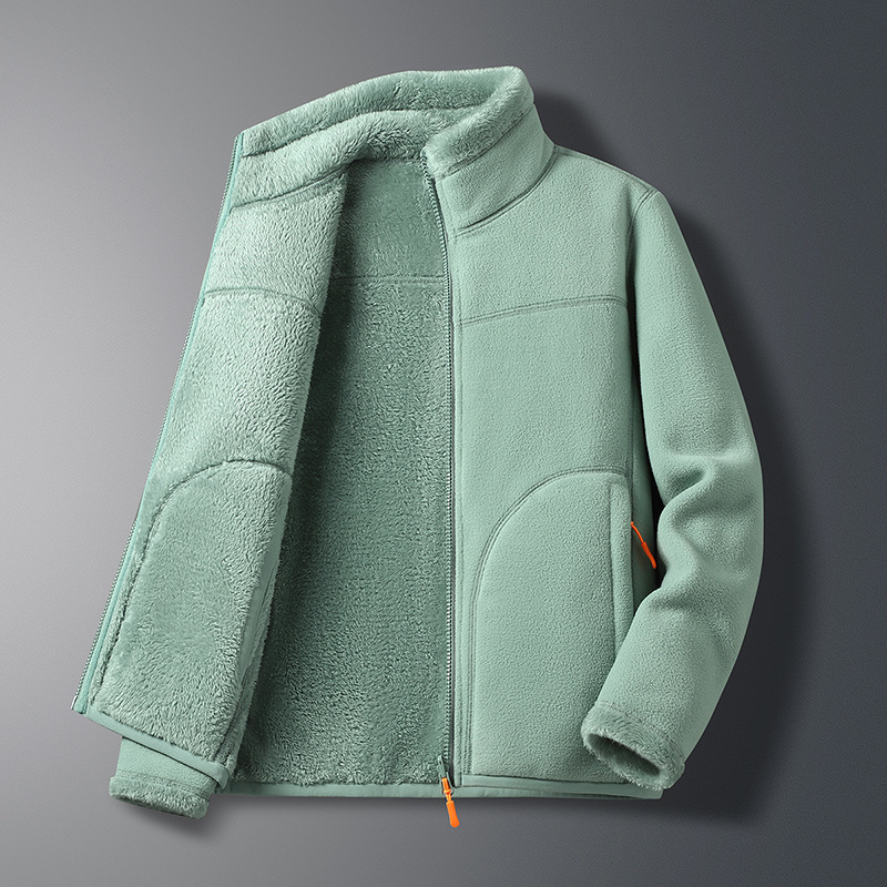 Double-sided Coral Fleece And Double-sided Polar Fleece Jacket