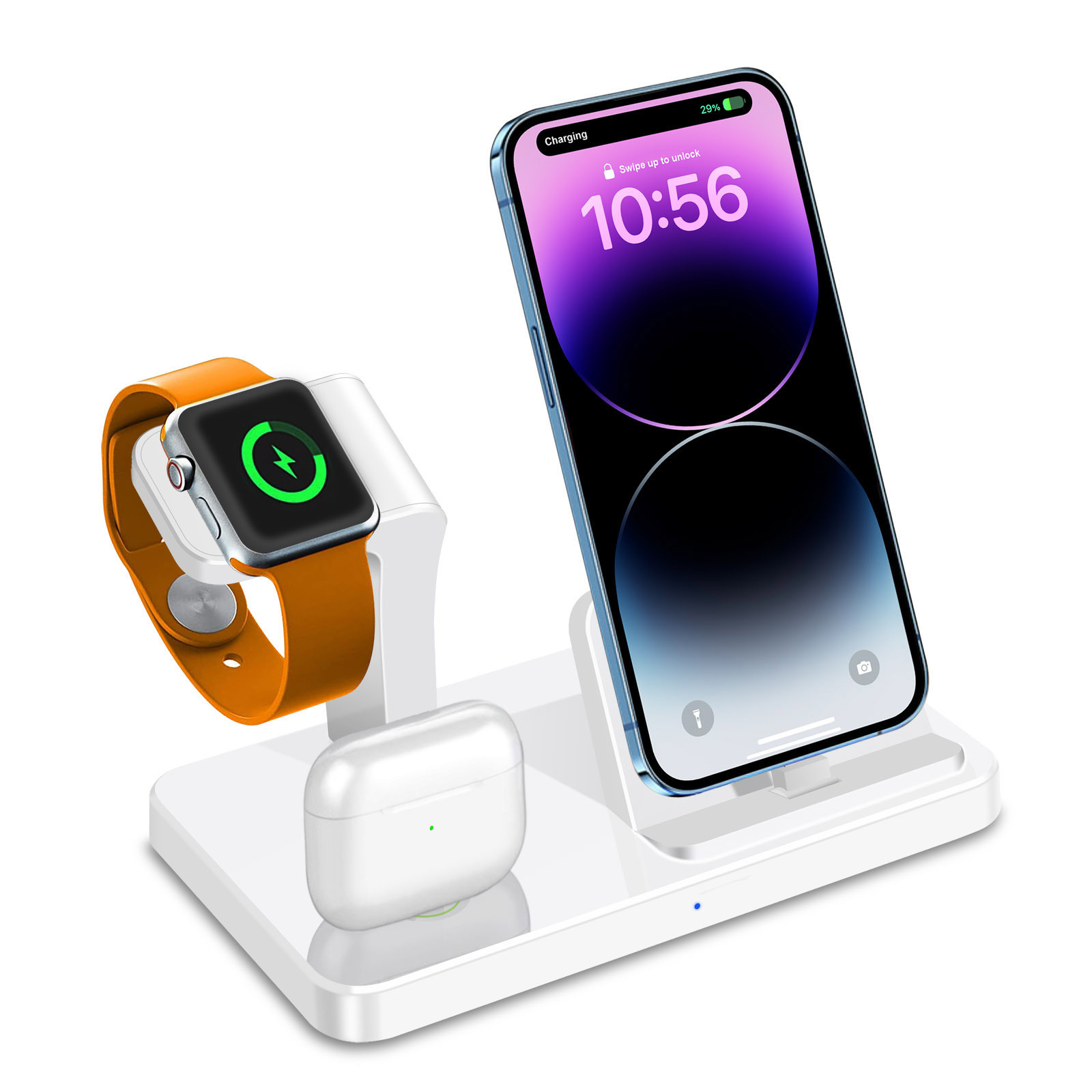 New Vertical Three-in-one Charger Watch Wireless Charger Direct Charging - Image 15