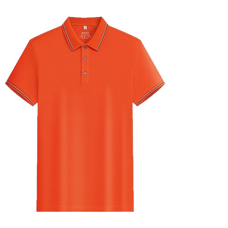 Men's Short-sleeve Embroidered Lettered Polo Shirt 2