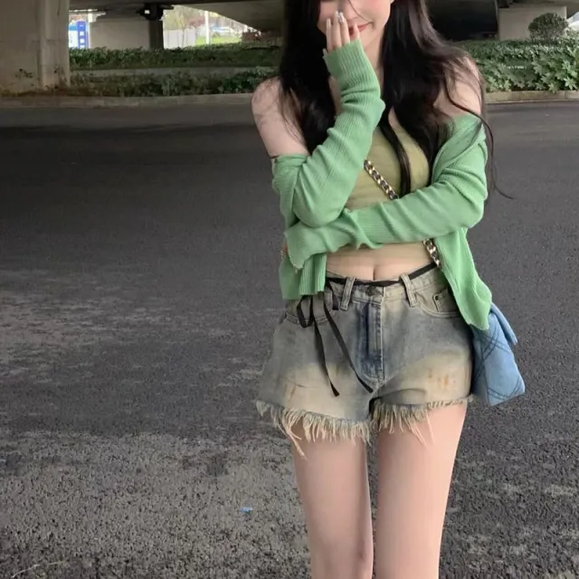 American Retro Loose Street Wide Leg Jeans Blue - Shop at LoveMi