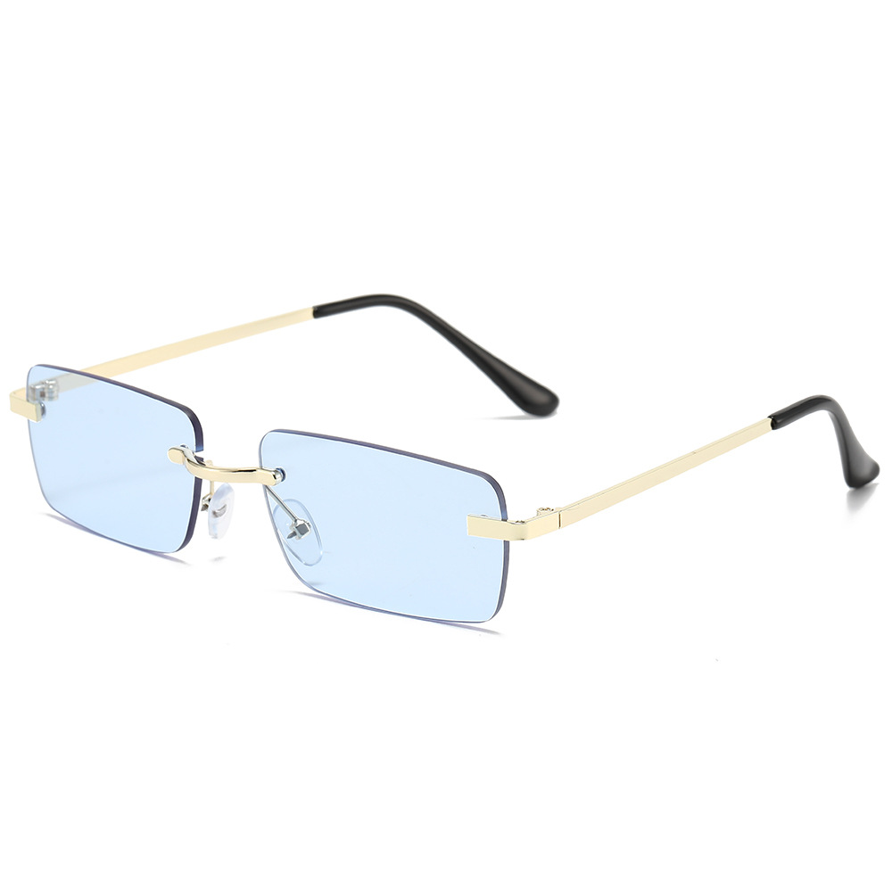 New Square Frameless Trimming Sunglasses - Image 7