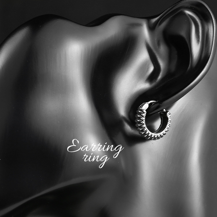 European And American Style Metal Earrings Original Personality Retro Stainless Steel