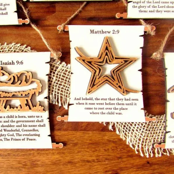 Fashion Personality Christmas Style Wooden Craftwork Matthew 2:9 - Shop at LoveMi
