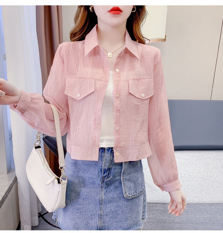 Loose Short Chiffon Shirt For Women