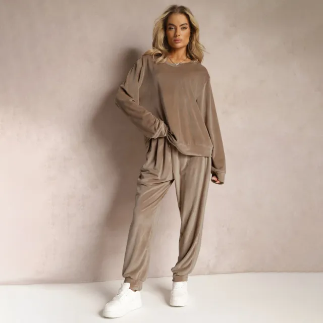 Comfort And Casual Top Two piece Pants Camel - Shop at LoveMi