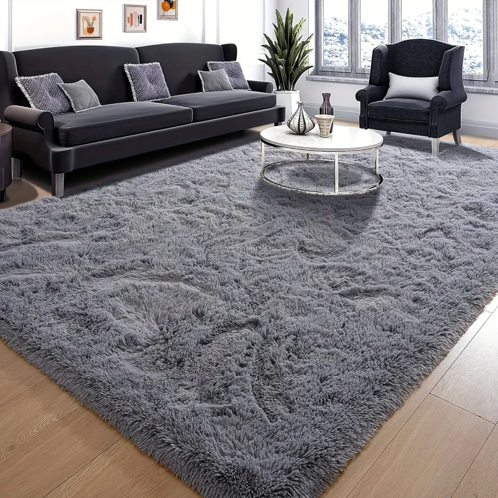 French Minimalist Plush Rug Thickened Solid-Colored Coffee Table Mat