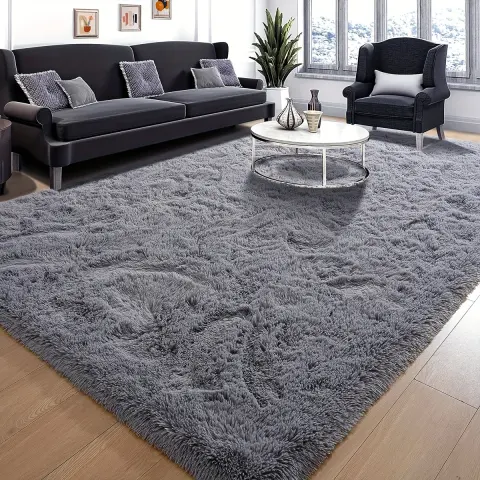 French Minimalist Plush Rug Thickened Solid-Colored Coffee Table Mat