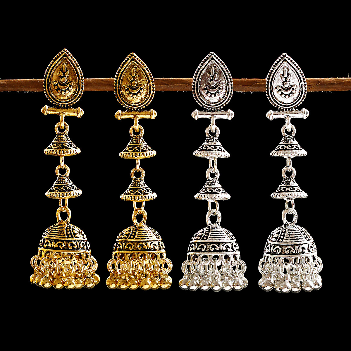 Long European And American Bell Earrings Indian Exotic
