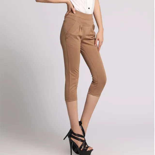 Women's Pants Outerwear Korean Casual Pants Trendy Large And Small Size Fashion Slimming Harem Pants Skinny Trousers Khaki Cropped Pants - Shop at LoveMi